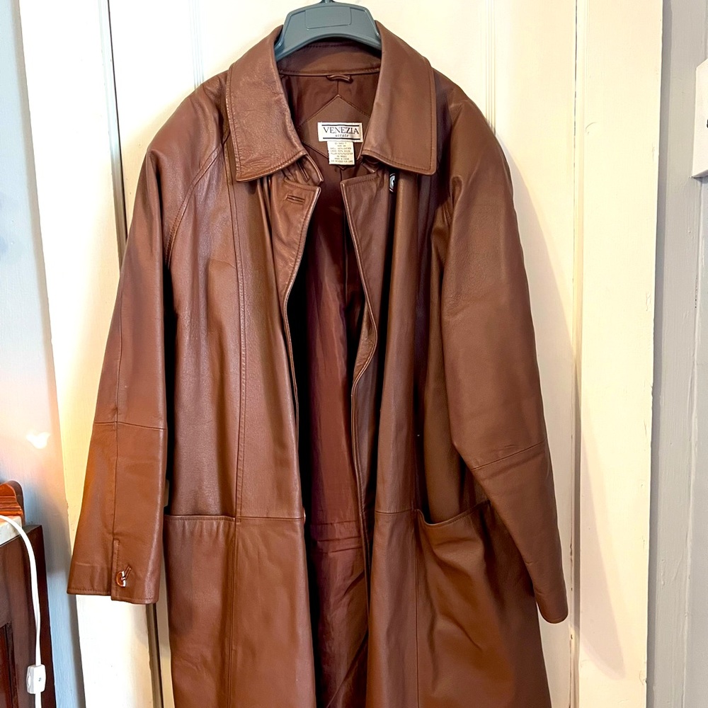 Venezia vitale brown leather jacket